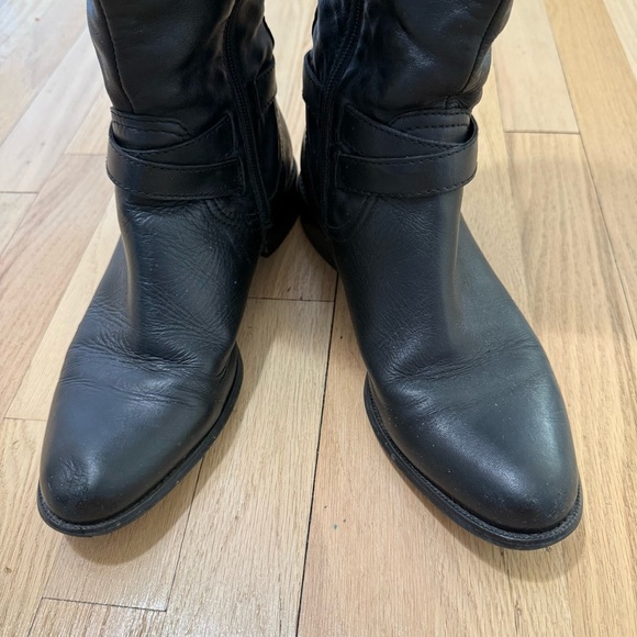 GTO Italia Black Leather Knee-High Boots Size 9.5 - Picture 4 of 10